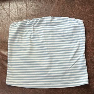 Striped Light Blue Tube Top